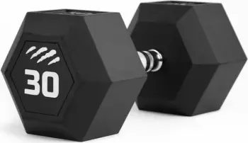 Peshë dore Tiguar HEX, 30 kg, me gomë, e zezë