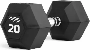 Hantel tiguar HEX, 20 kg, gome, i zi
