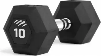 Peshë dore Tiguar HEX, 10 kg, me gomë, e zezë