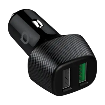 Kokë karikuese për veturë Acme CH111 2porte Usb Type A, e zezë