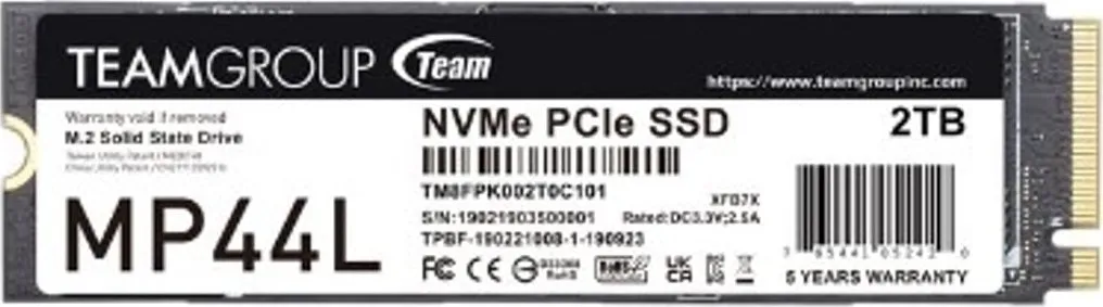 Disk SSD TeamGroup MP44, 2TB, M.2 2280 PCI-E x4 Gen4 NVMe - 1