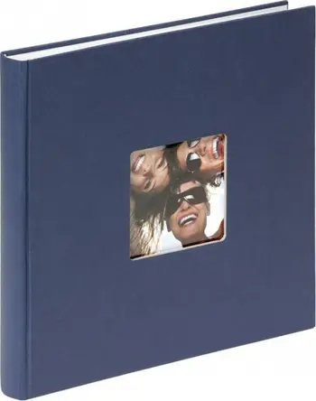 Album fotografik Walther Fun Bookbound FA-205-L, 26x25 cm, blu