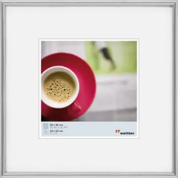 Kornizë fotografie Walther Galeria, 30 x 30, e argjendtë