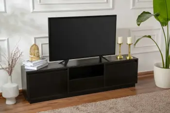 Komodë TV Nordure, Vanguard, ngjyrë dru e zezë
