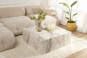 Tavolinë kafeje Nordure, Prizma, ngjyrë Freesia Marble