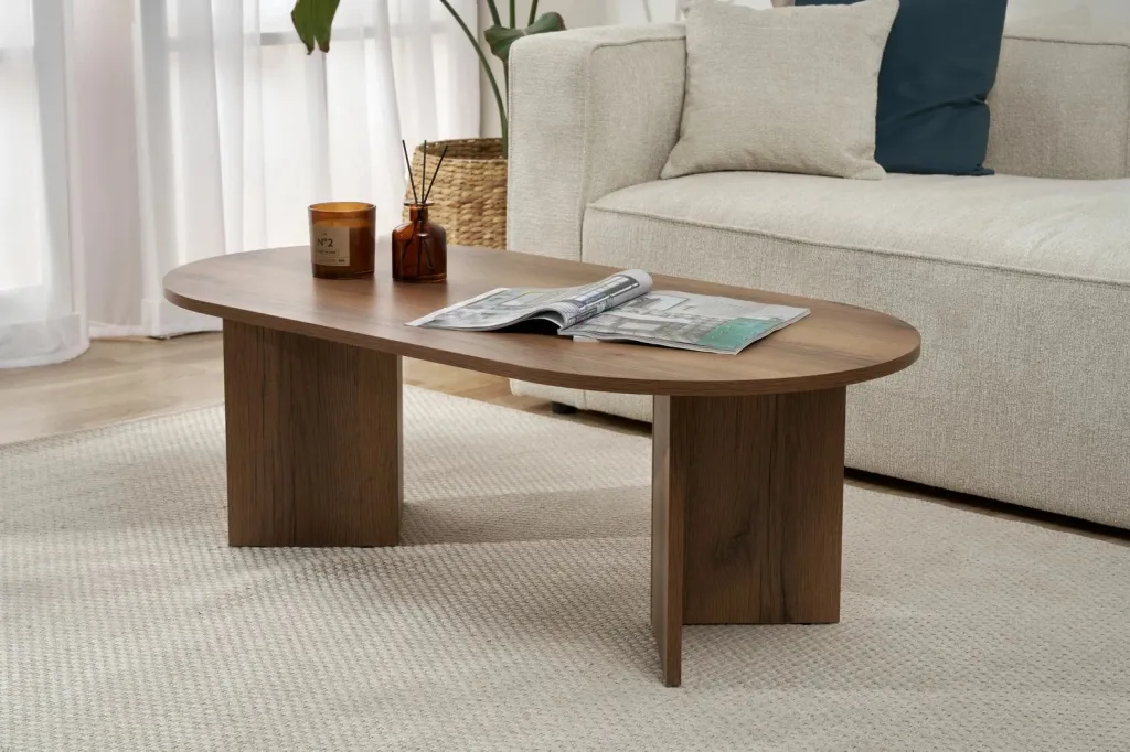 Tavolinë kafeje Nordure, ngjyrë arre, Sable - VNT Walnut - 1