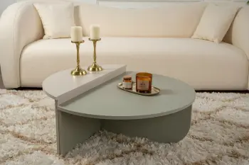 Set tavoline kafeje Nordure, Orion, ngjyrë jeshile e hirit dhe gur ranor