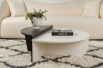 Set tavolinash kafeje Nordure, Orion, dru i bardhë, dru i zi