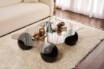 Tavolinë kafeje Nordure, noxa, e zezë, bronzi