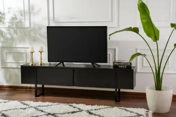 Komodinë TV Nordure, ngjyrë dru e zezë, Serenity