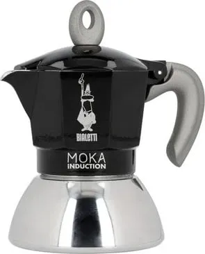 Makinë për kafe Bialetti Moka Induction, 6tz, e zezë / argjend - 1