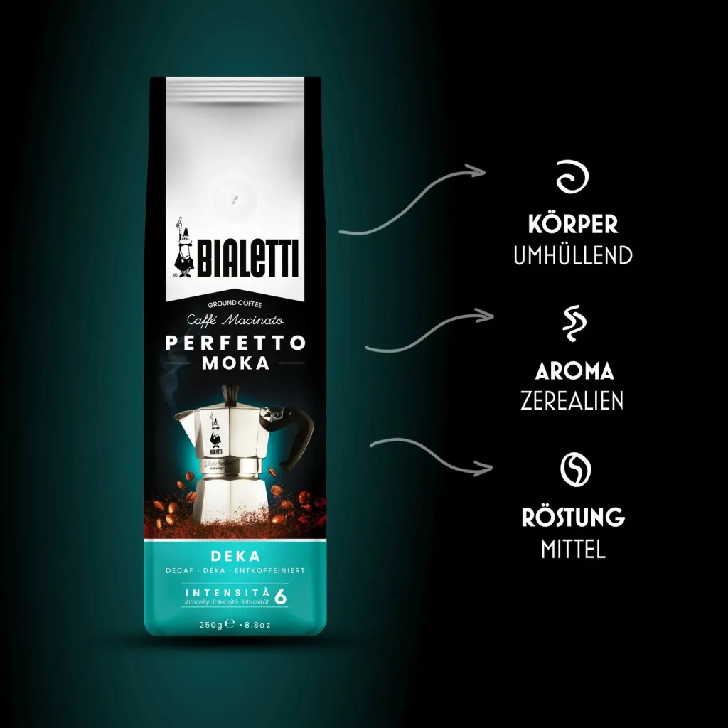 Kafe e bluar Bialetti Perfetto Moka Deka 250g pa kafeinë - 2