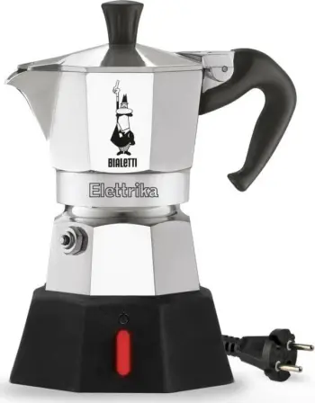 Moka elektrike Bialetti Mokka-Elettrika, 2 filxhanë, alumini, e zezë