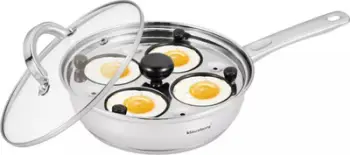 Tigan për vezë Klausberg, 20cm, çelik inox, veshje jo ngjitëse, argjendtë