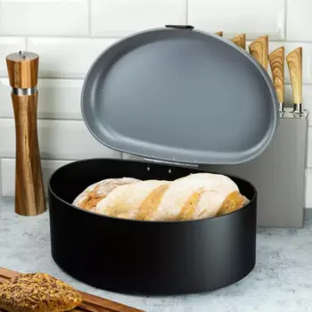 Kuti buke Klausberg KB 7576, çelik inox, dizajn kompakt, e argjendtë