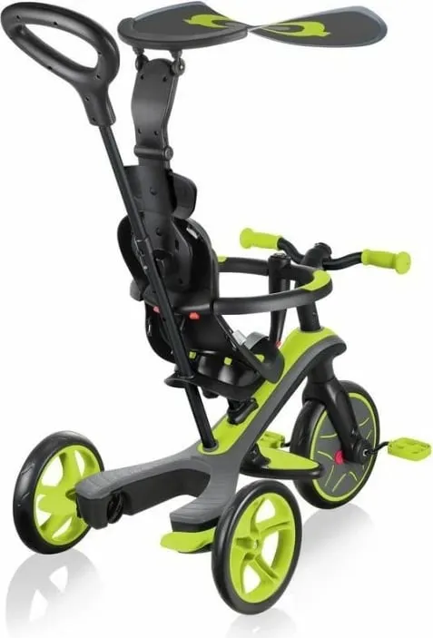 Biçikletë për fëmijë Globber Explorer Trike 4in1, e zezë dhe e verdhë - 4