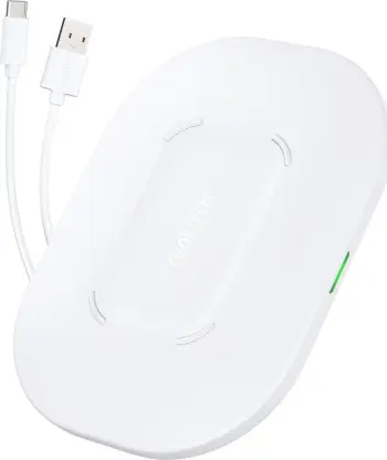 Karikues wireless Choetech T550-F, QC 3.0, 15W, i bardhë + adapter 18W