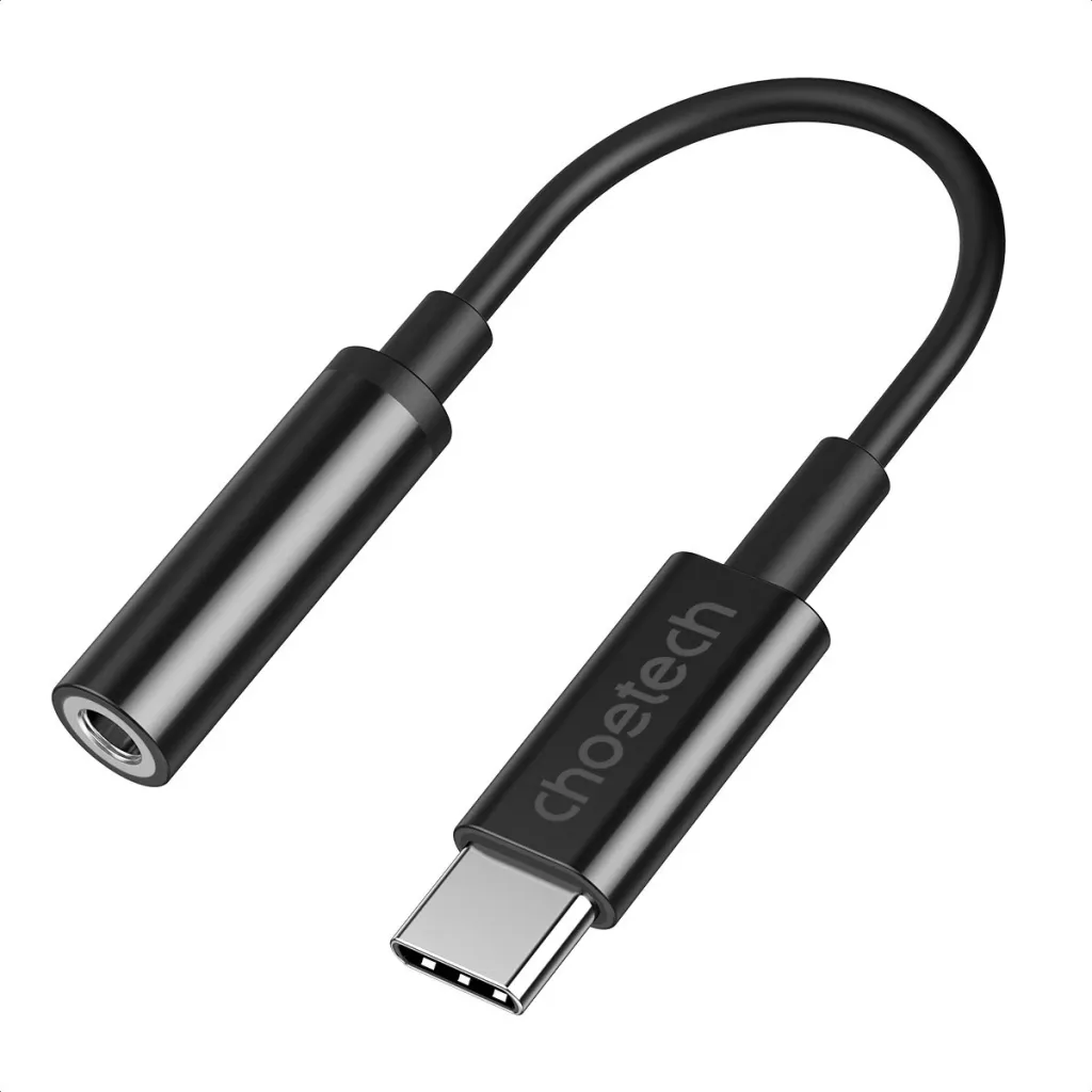Adapter audio Choetech AUX003, USB-C në 3.5mm, i zi - 1