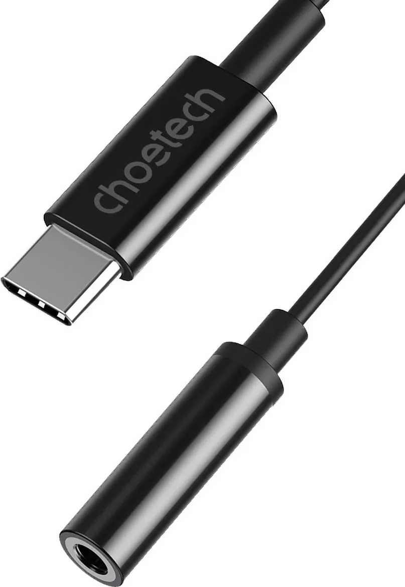 Adapter audio Choetech AUX003, USB-C në 3.5mm, i zi - 4
