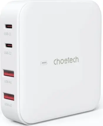 Karikues Choetech PD8008, 2xUSB-C, 2xUSB-A, GaN, 100W