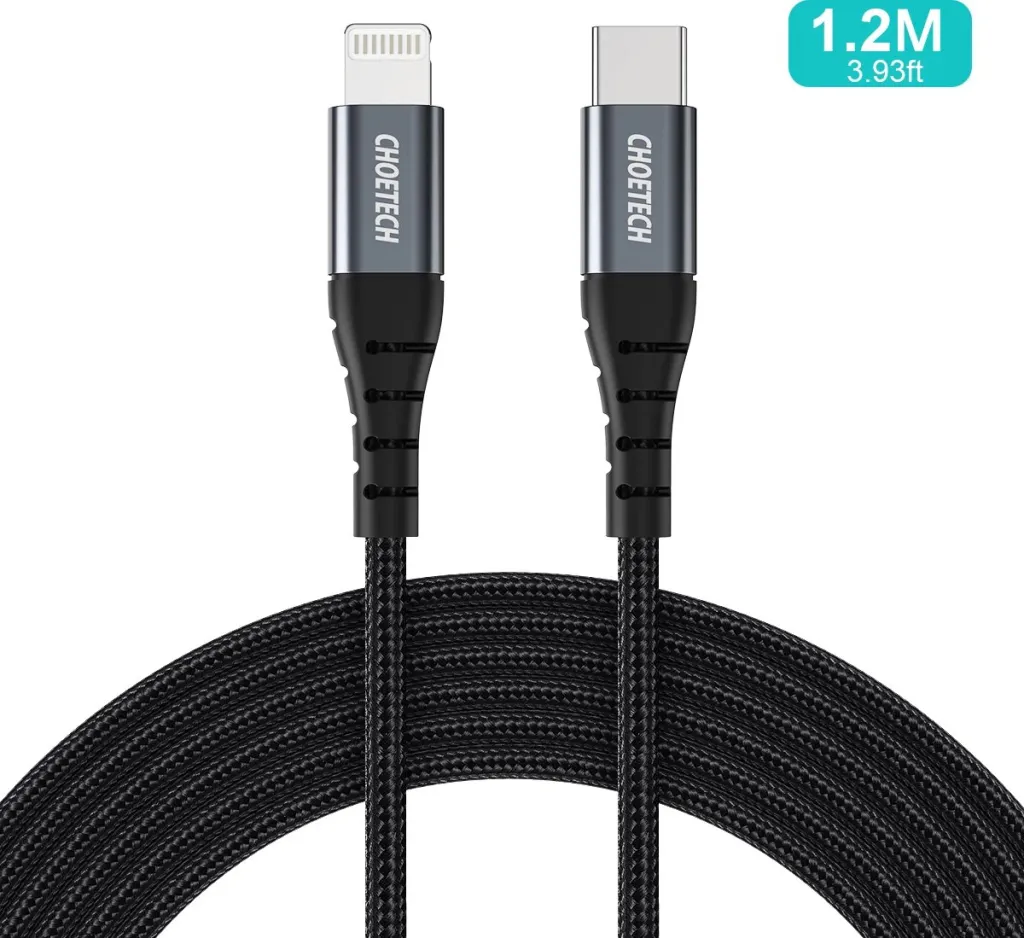Kabllo Choetech IP0039 USB-C në Lightning, 1.2m, e zezë - 3