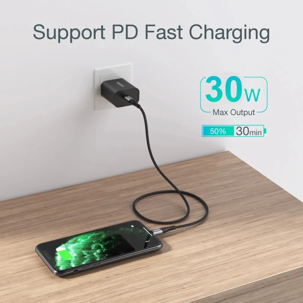 Kabllo Choetech IP0039 USB-C në Lightning, 1.2m, e zezë - 5