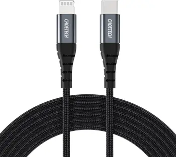 Kabllo Choetech IP0039 USB-C në Lightning, 1.2m, e zezë