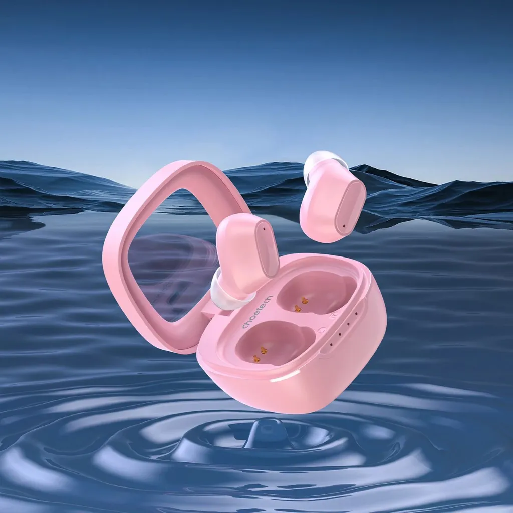 Kufje wireless Choetech MEMS TWS, Bluetooth 5.3, roze - 3