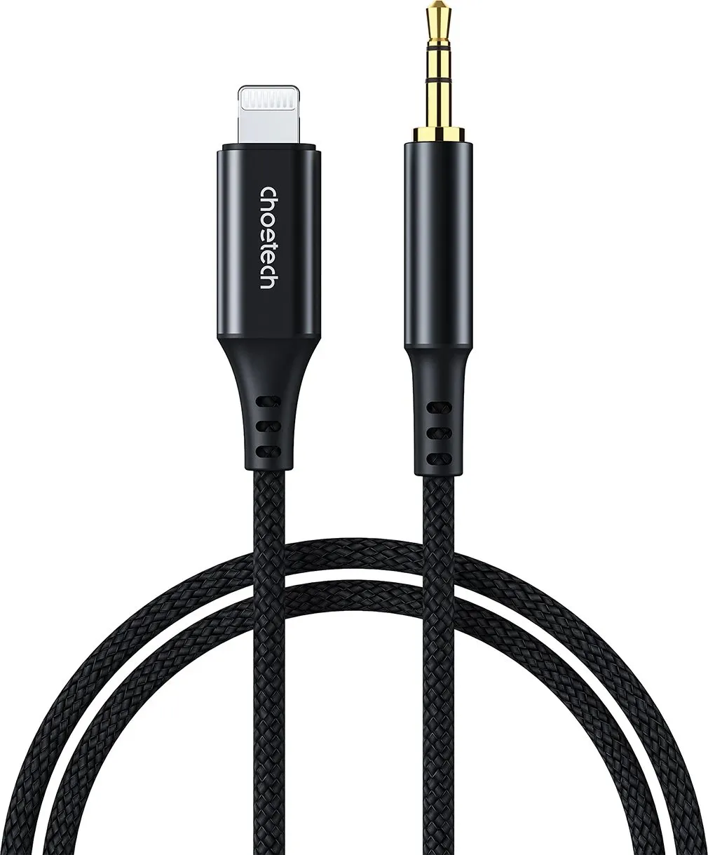 Kabllo audio Choetech AUX009, Lightning në 3.5mm, 2m, e zezë - 1