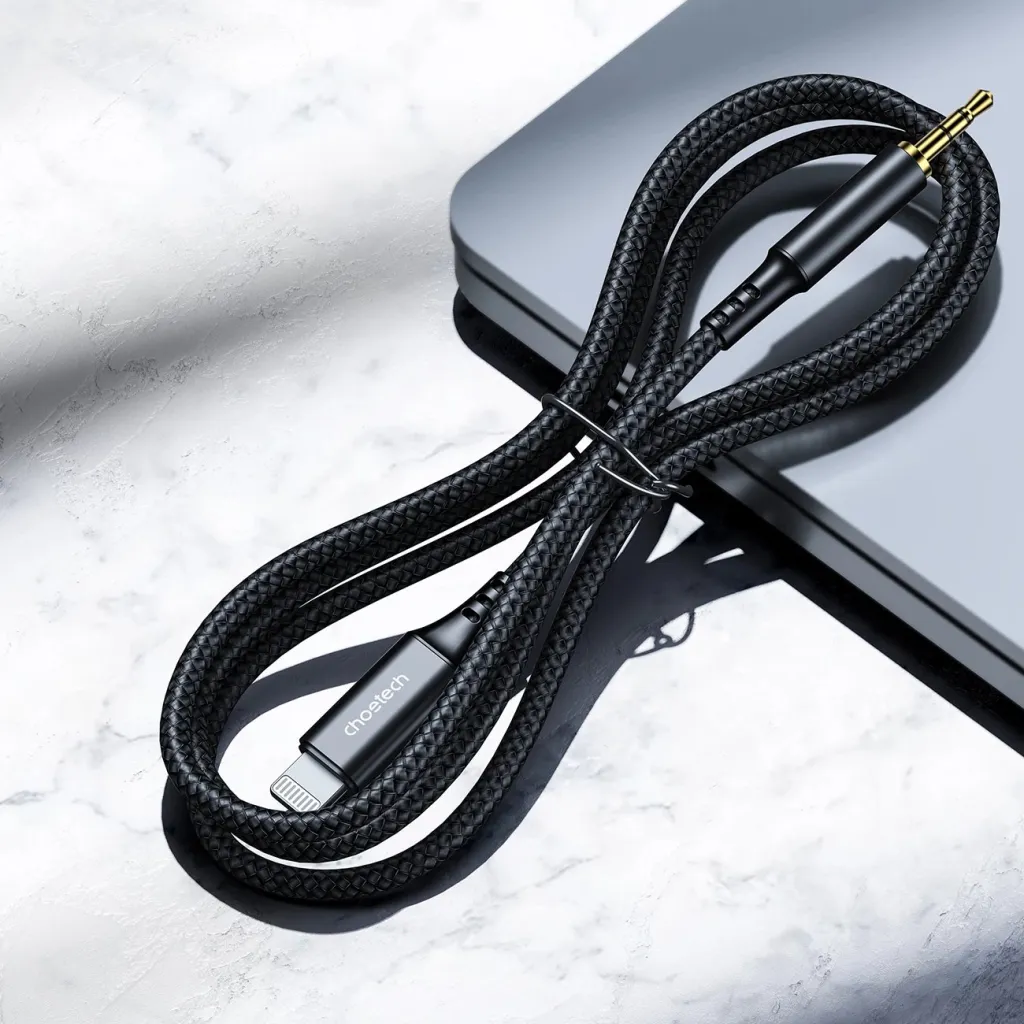 Kabllo audio Choetech AUX009, Lightning në 3.5mm, 2m, e zezë - 6