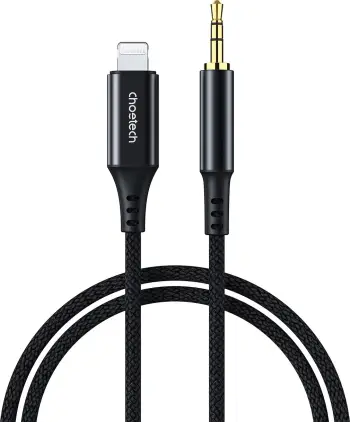 Kabllo audio Choetech AUX009, Lightning në 3.5mm, 2m, e zezë