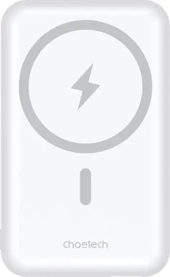 Powerbank Choetech B663, 10000mAh, 20W, MagSafe, USB-A/USB-C, Bardhë