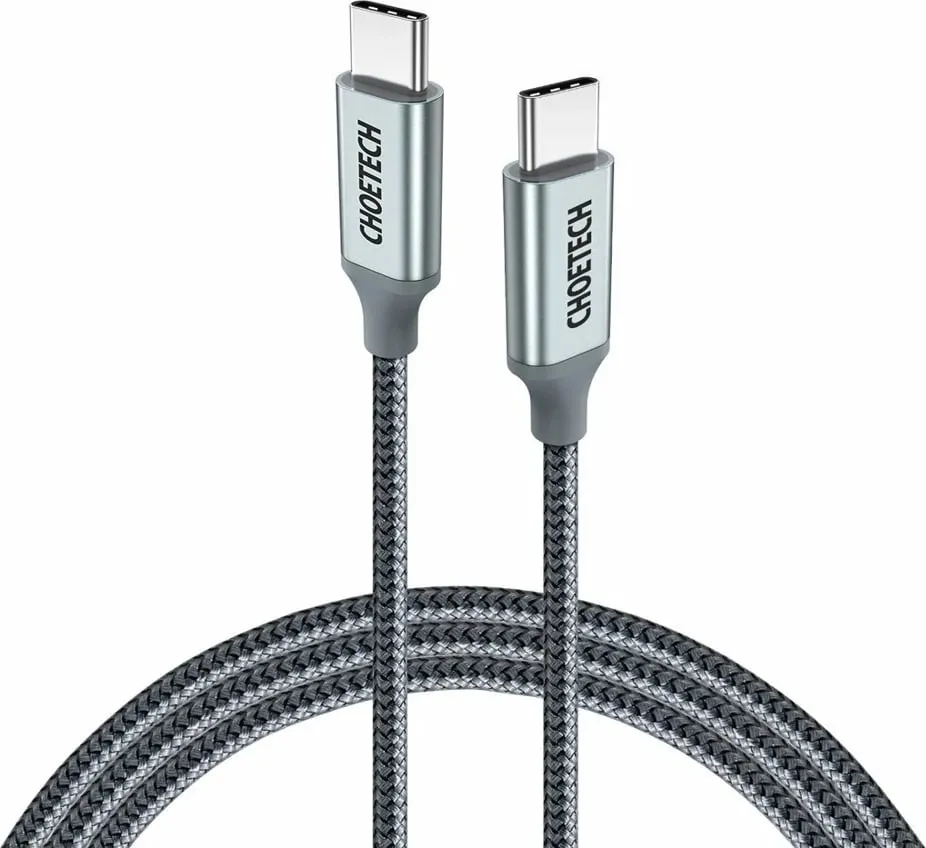 Kabllo USB-C në USB-C Choetech XCC-1002-GY, 1.8m, 100W, Gri - 1