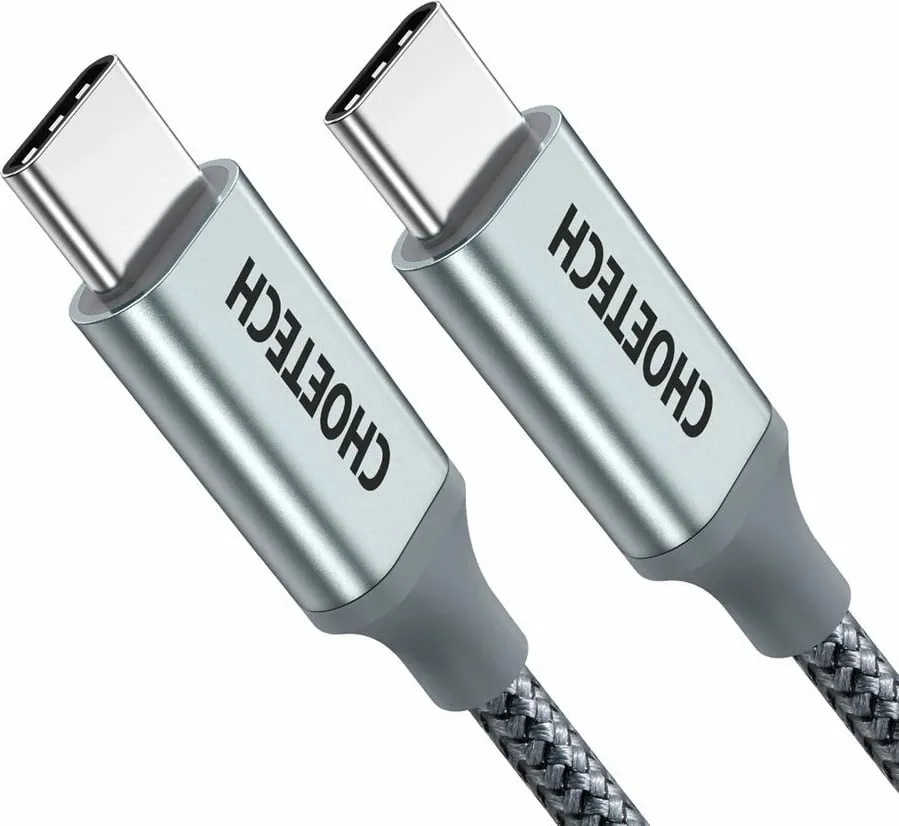 Kabllo USB-C në USB-C Choetech XCC-1002-GY, 1.8m, 100W, Gri - 2