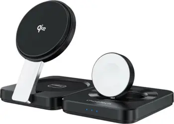 Karikues i palosshëm 3-në-1 me magnet Choetech Qi2 T636-F, 15W, i zi