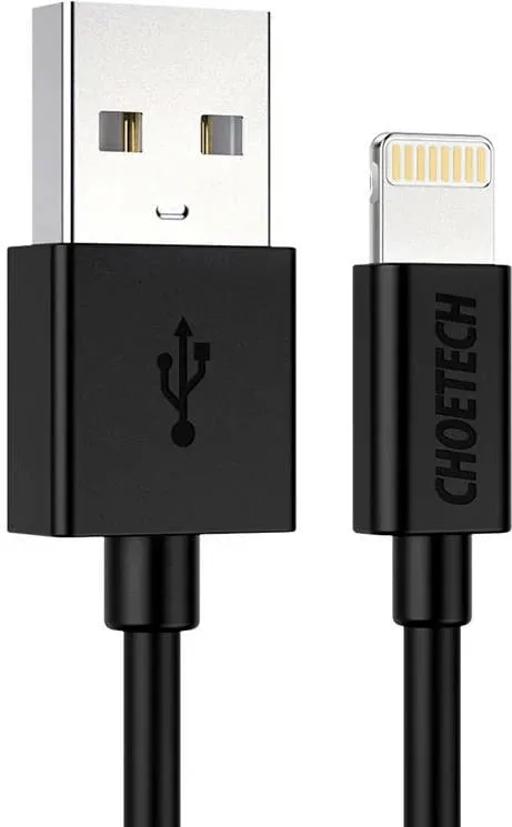 Kabllo USB në Lightning Choetech IP0026, 1.2m, e zezë - 1