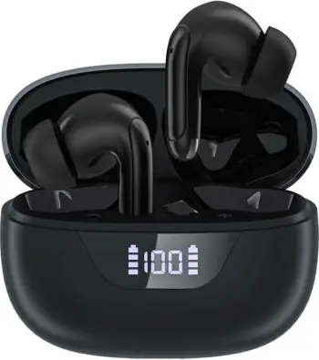 Kufje TWS Choetech BH-T60, me ANC+ENC, Bluetooth 5.3, me kuti karikimi, e zezë
