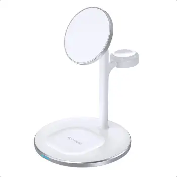 Karikues wireless 3-në-1 Choetech T585-F, 15W, MagSafe, i bardhë