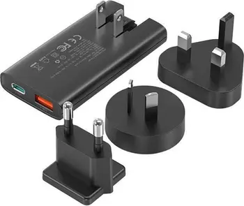 Karikues muror Choetech PD6011, 65W GaN, USB C dhe USB A, i zi