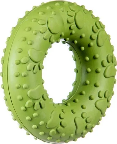 Lodër gome për qen Barry King, 9 cm, e gjelbër - 1