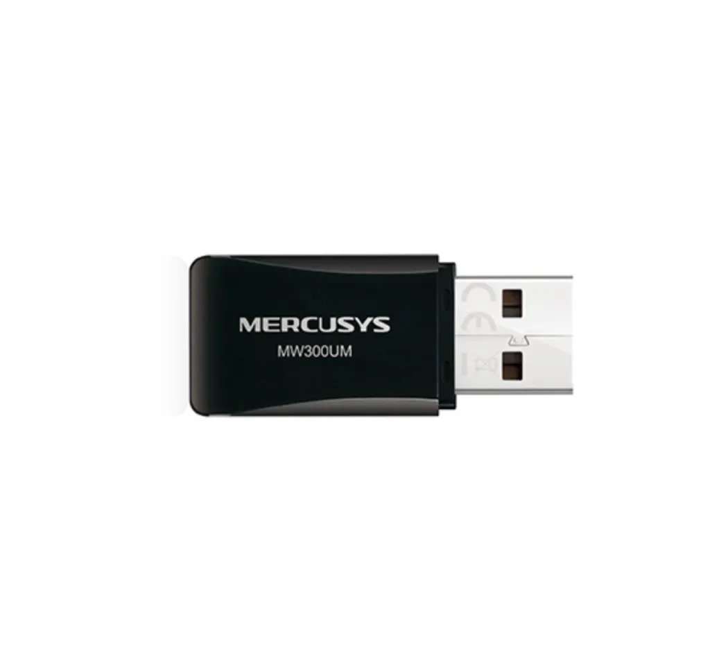 Përshtatës rrjeti Mercusys MW300UM Wireless N Mini USB, 300 Mbps, USB 2.0, i zi - 1