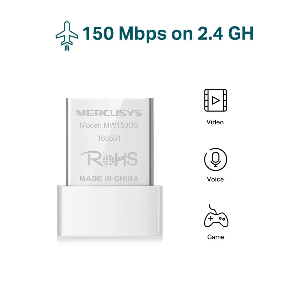 Përshtatës Mercusys A150, USB 2.0, wireless, 150 mbps - 2