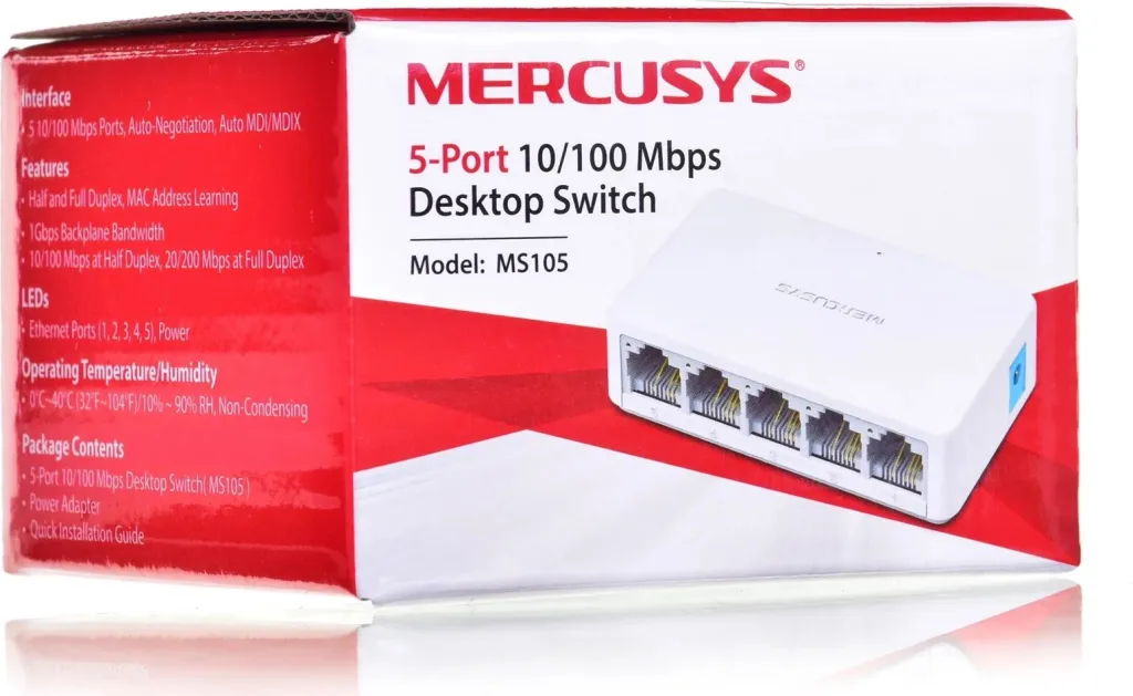 Switch Mercusys 5-Port 10/100Mbps Desktop - 3