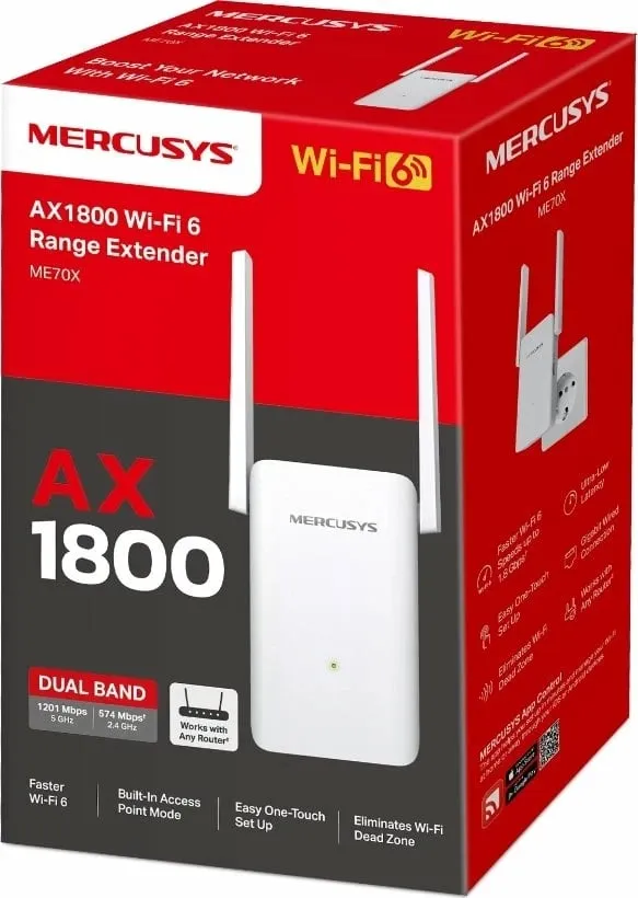 Përmirësues sinjali Wireless Mercusys AX1800 ME70X, Wi-Fi 6 - 3
