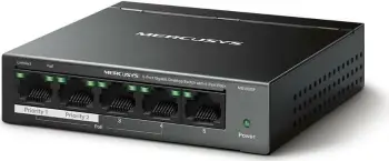 Switch Mercusys MS105GP, 5-Port Gigabit, 4-Port PoE+, i zi