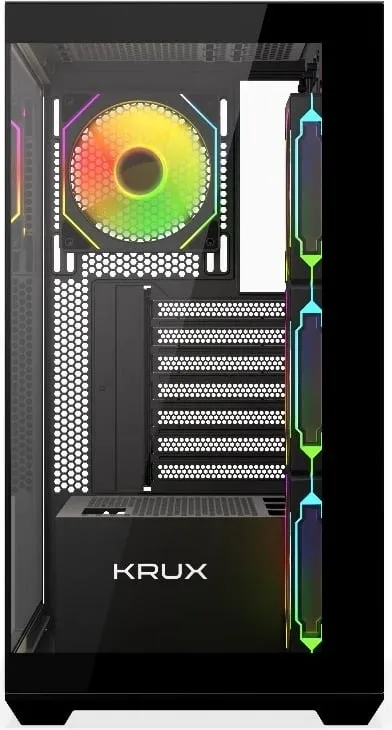 Kasë Krux Exo RGB, e zezë - 2