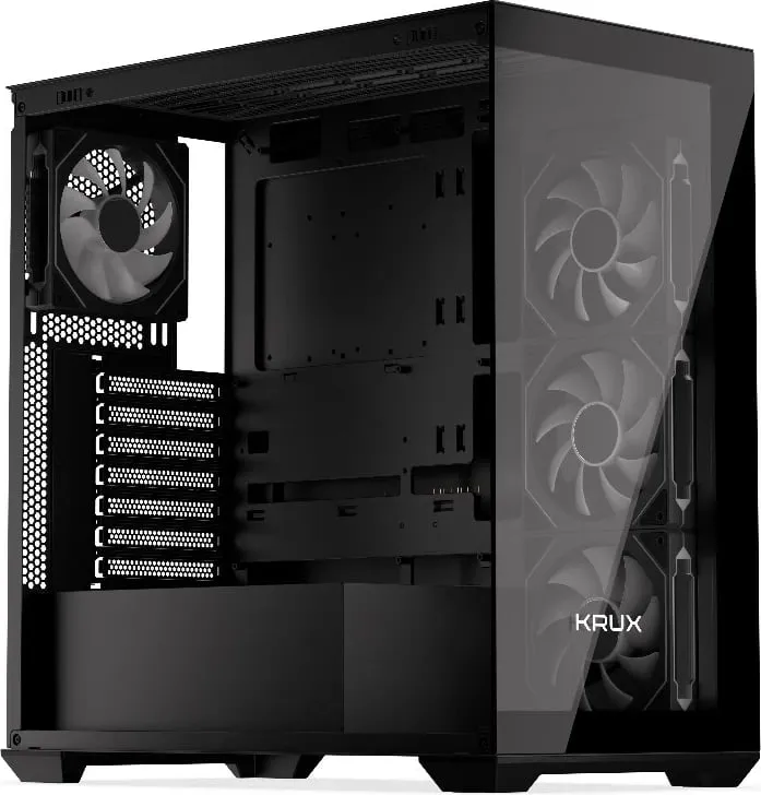 Kasë Krux Exo RGB, e zezë - 12