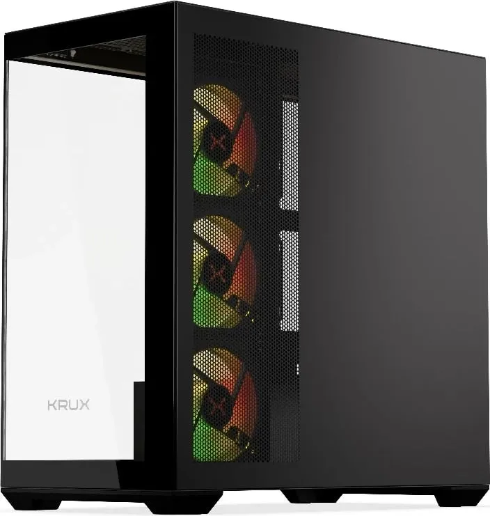 Kasë Krux Exo RGB, e zezë - 18