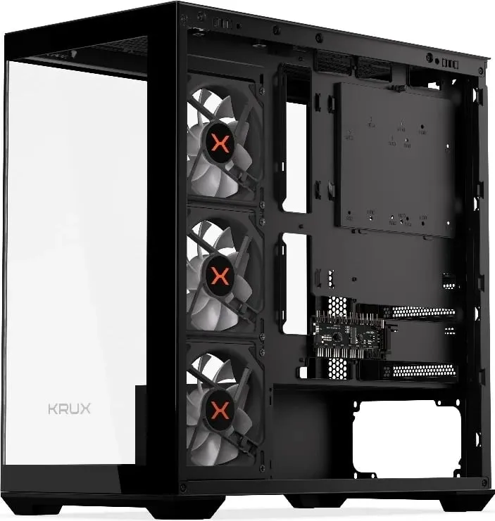 Kasë Krux Exo RGB, e zezë - 26