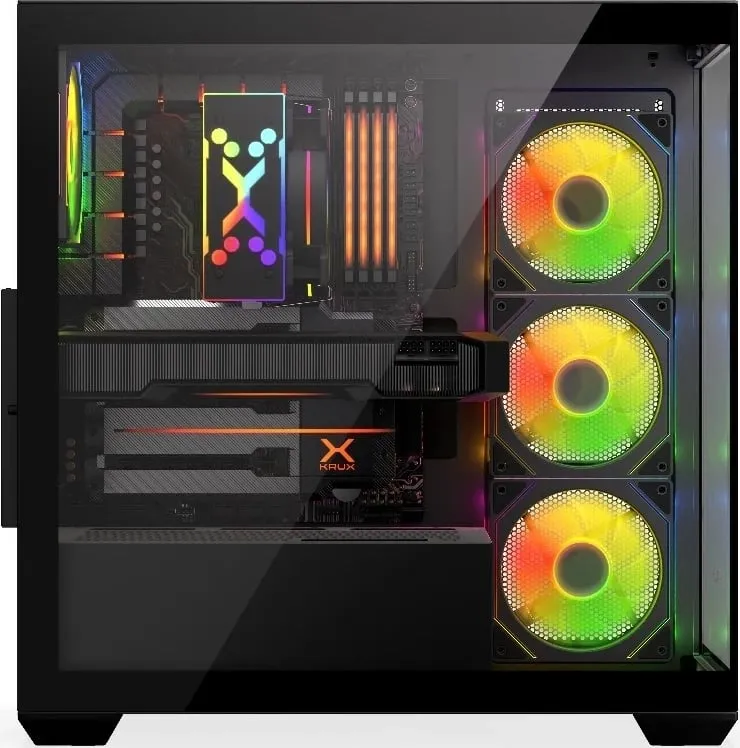 Kasë Krux Exo RGB, e zezë - 28